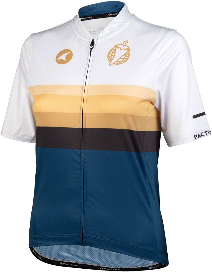 Salsa Latitude Women's Jersey - White Navy Blue Black w/ Stripes 2X-Large