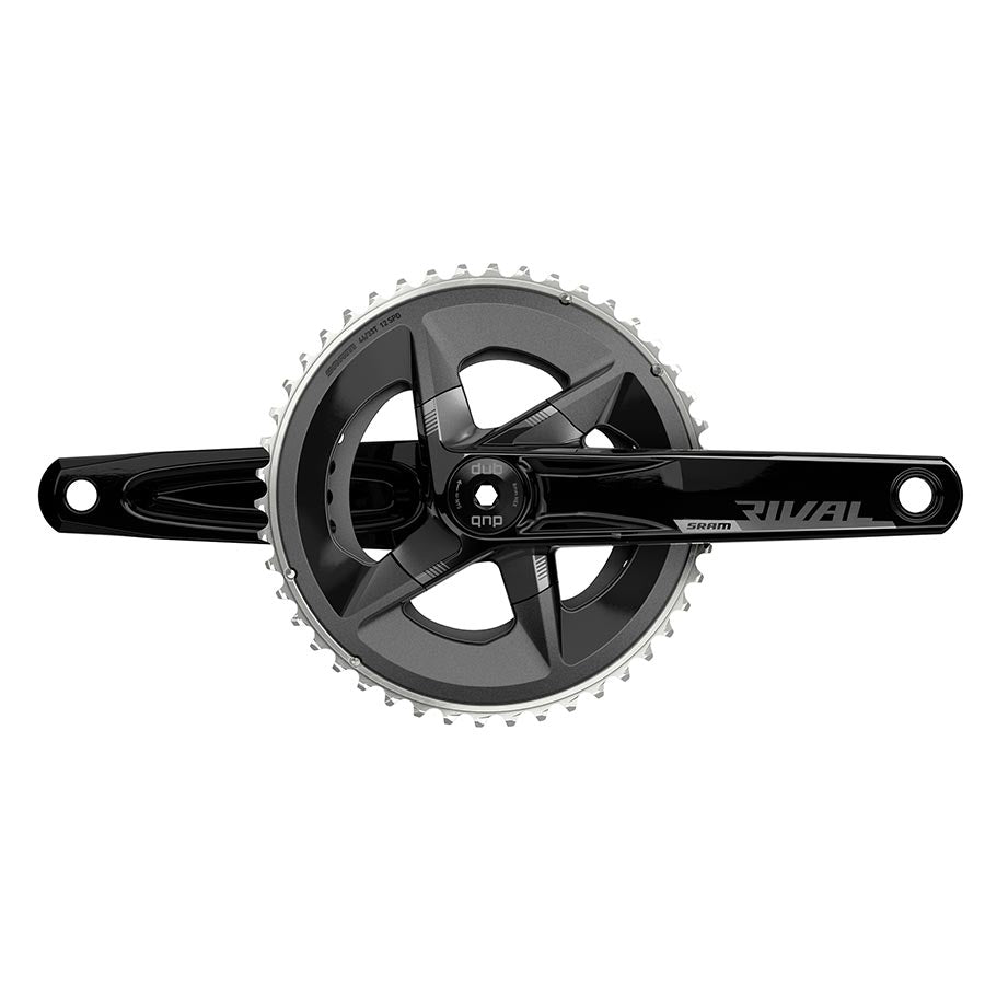 SRAM Rival D1 2x Crankset Speed: 12 Spindle: 28.99mm BCD: 107 46/33 DUB 170mm Black Road Disc
