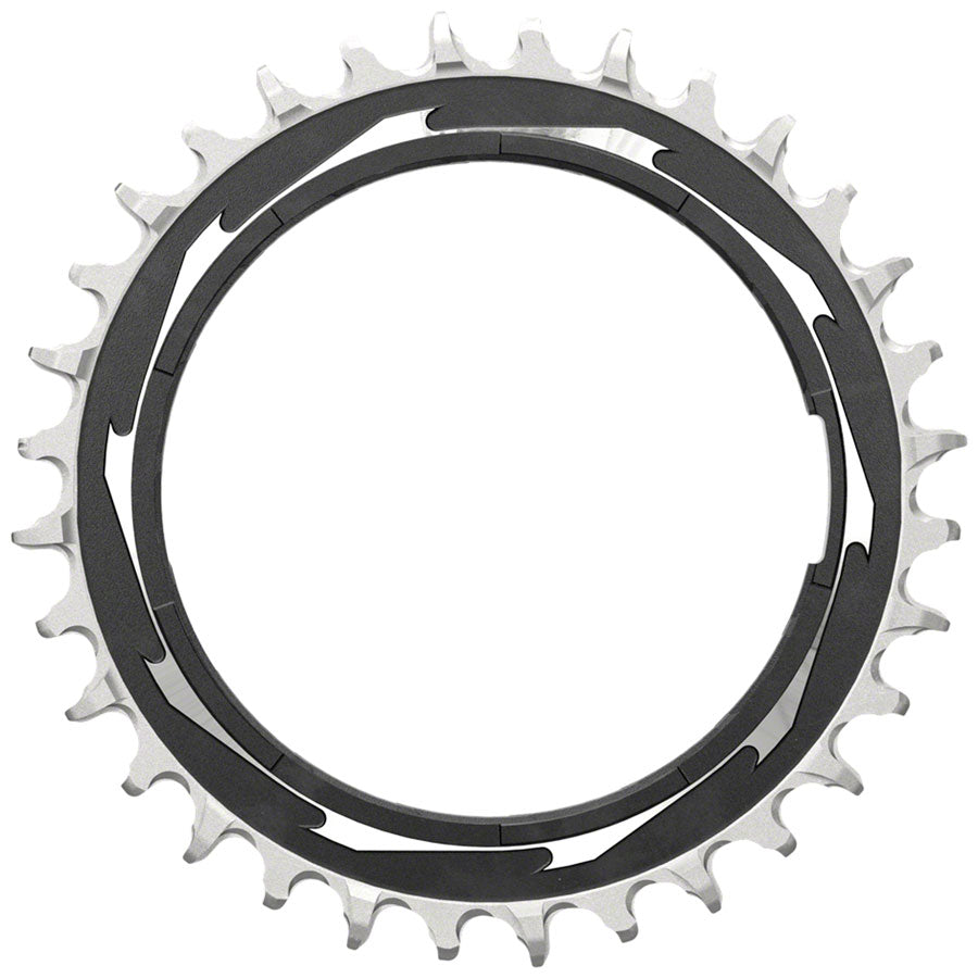 SRAM XX SL Eagle T-Type Thread Mount Chainring - 32t 12-Speed Thread Mount For XX SL PM Spider 3mm Offset Aluminum BLK/Silver