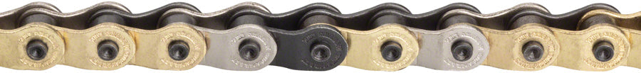 The Shadow Conspiracy Interlock V2 Chain - Single Speed 1/2" x 1/8" 98 Links Half Link Chain Gold/BLK/Silver
