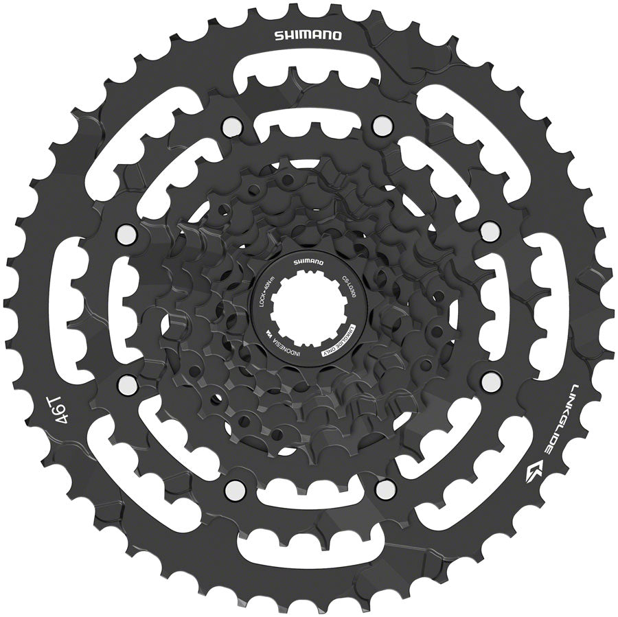 Shimano CUES CS-LG300-9 Cassette - 9-Speed 11-46t LINKGLIDE Black