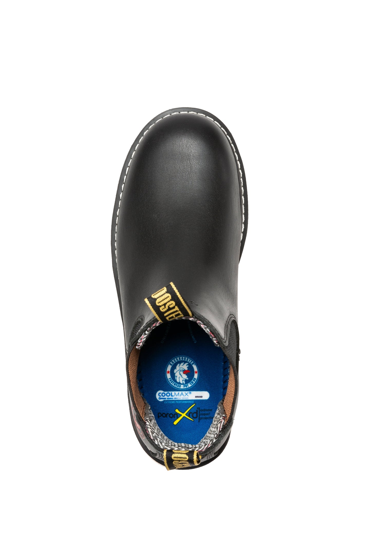 ROCKROOSTER Capitola Men's 6 inch Black Steel Toe Wedge Work Boots SAP101