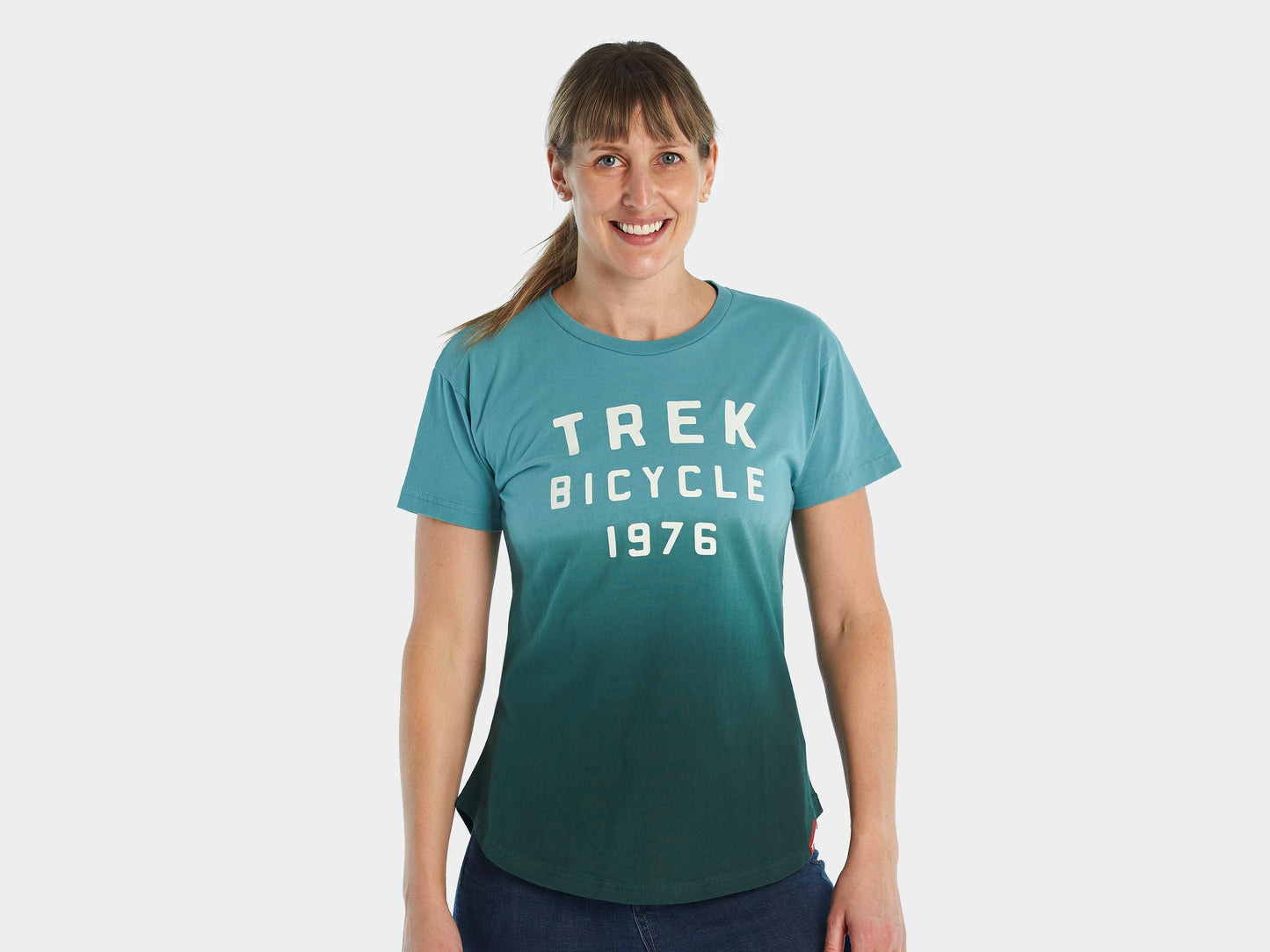 Trek Fade Tee Women Small Emerald Shirt