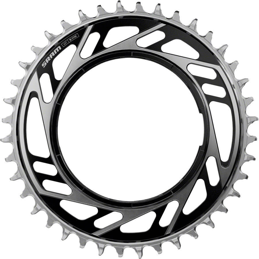 SRAM RED XPLR X-Sync Thread Mount Chainring - 42t 12/13-Speed Thread Mount For RED XPLR AXS PM Spider 6.5mm Offset BLK/Silver E1