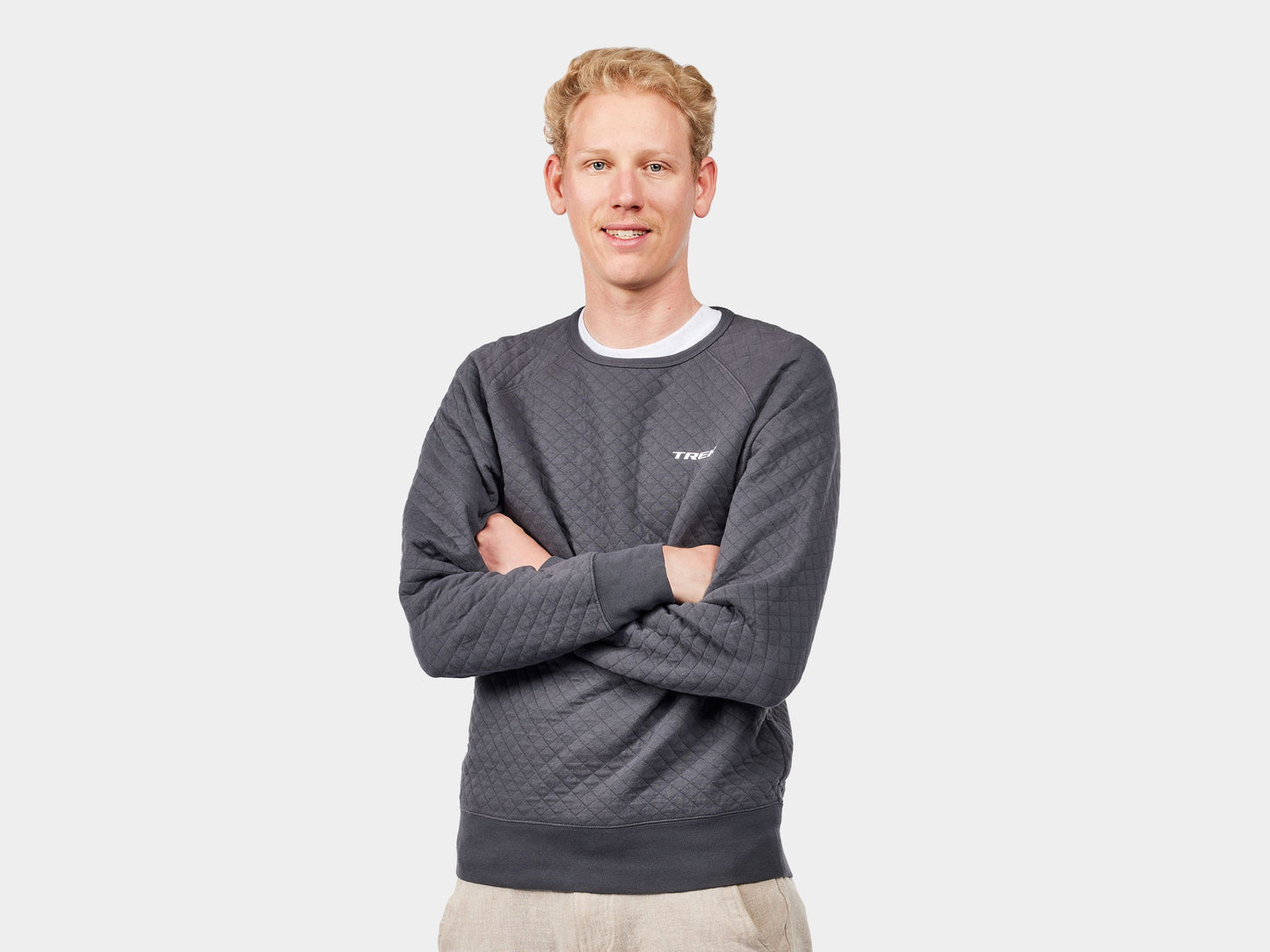 Trek Quilted Crewneck Small Black Shirt