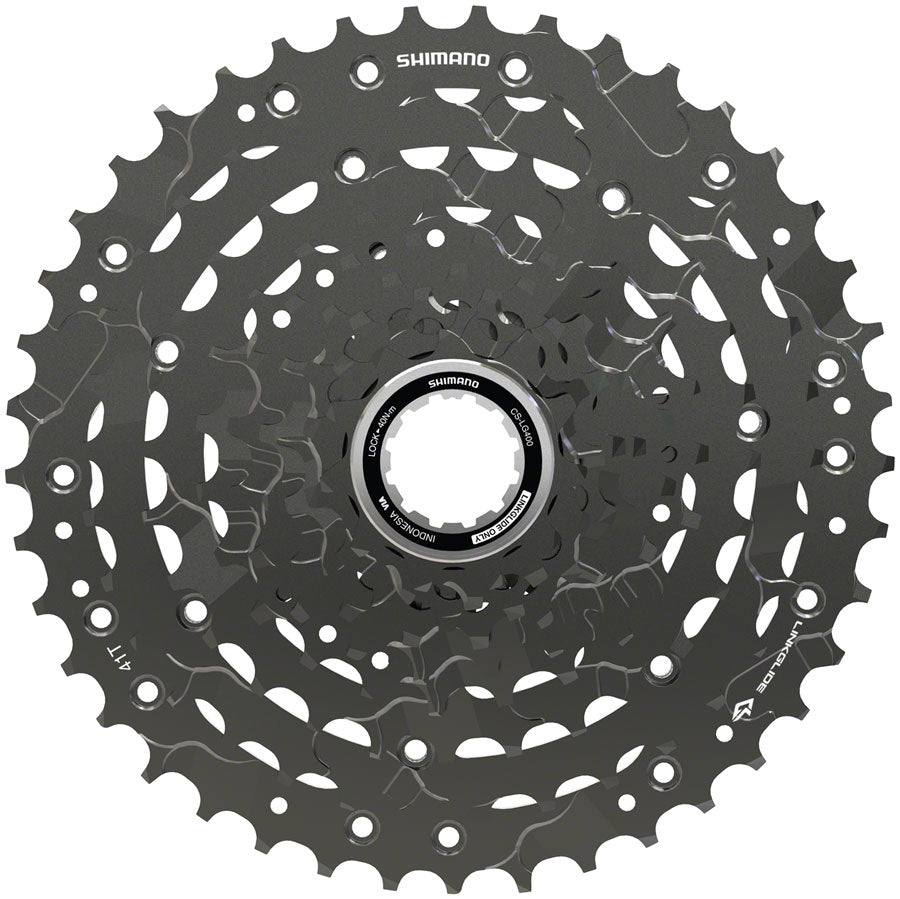 Shimano CUES CS-LG400-9 Cassette - 9-Speed 11-41t LINKGLIDE Black