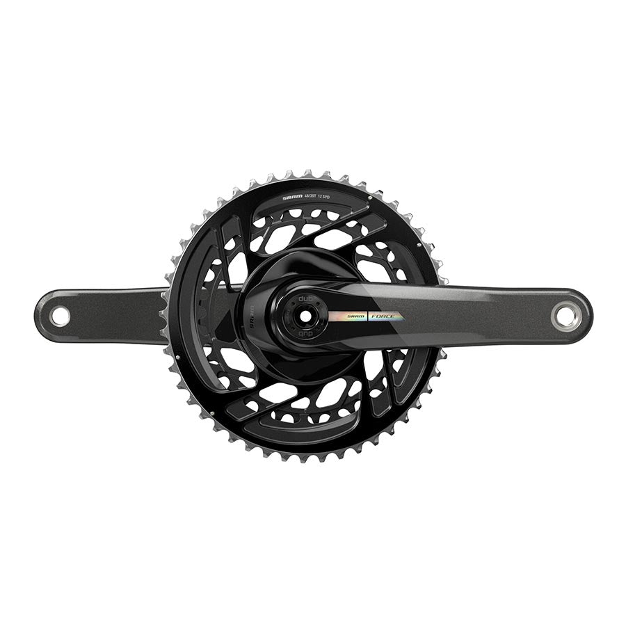 SRAM Force D2 2x Crankset Speed: 12 Spindle: 28.99mm BCD: Direct Mount 48/35 DUB 170mm Black Road Disc