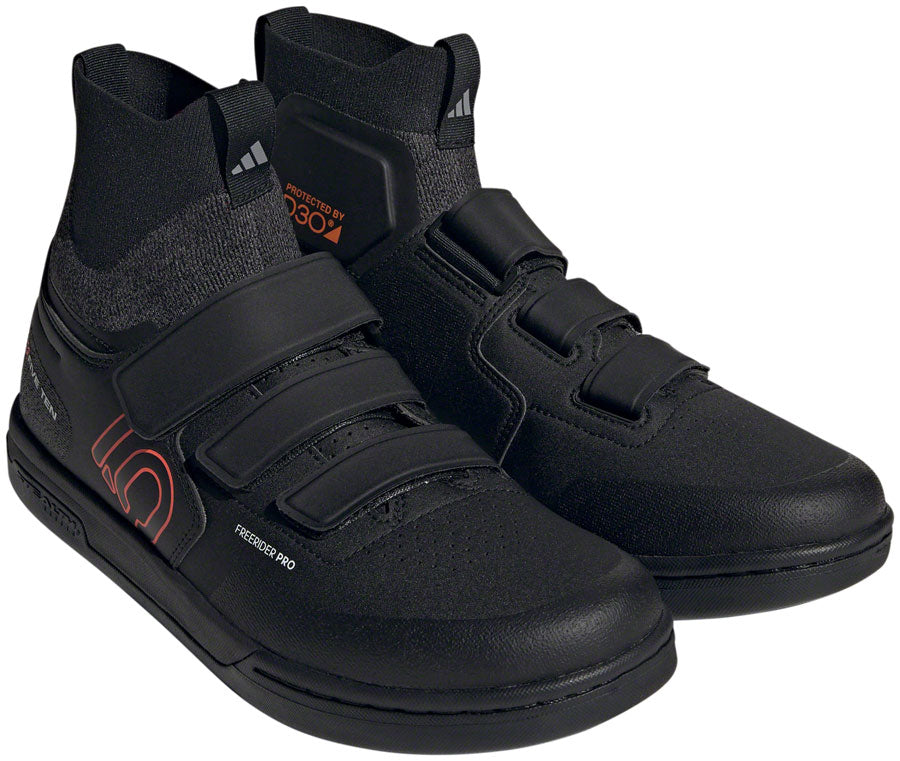 Five Ten Freerider Pro Mid VCS Flat Shoes - Men's Core BLK/Solar Red/Gray Three 9.5