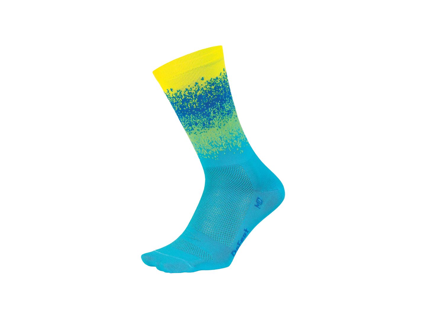 Sock DeFeet Aireator 6" Ombre Medium Blue/Yellow