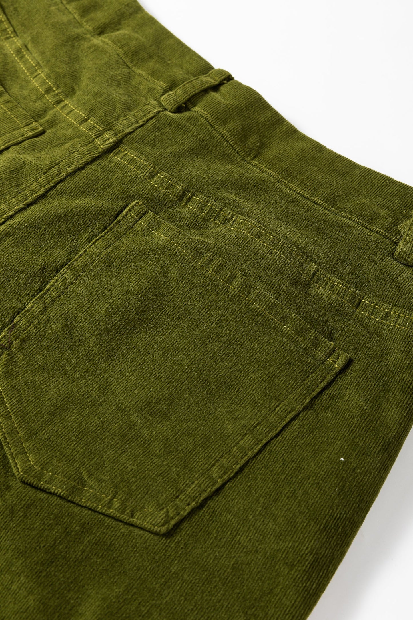 Solid Corduroy High Waist Wide Leg Pants