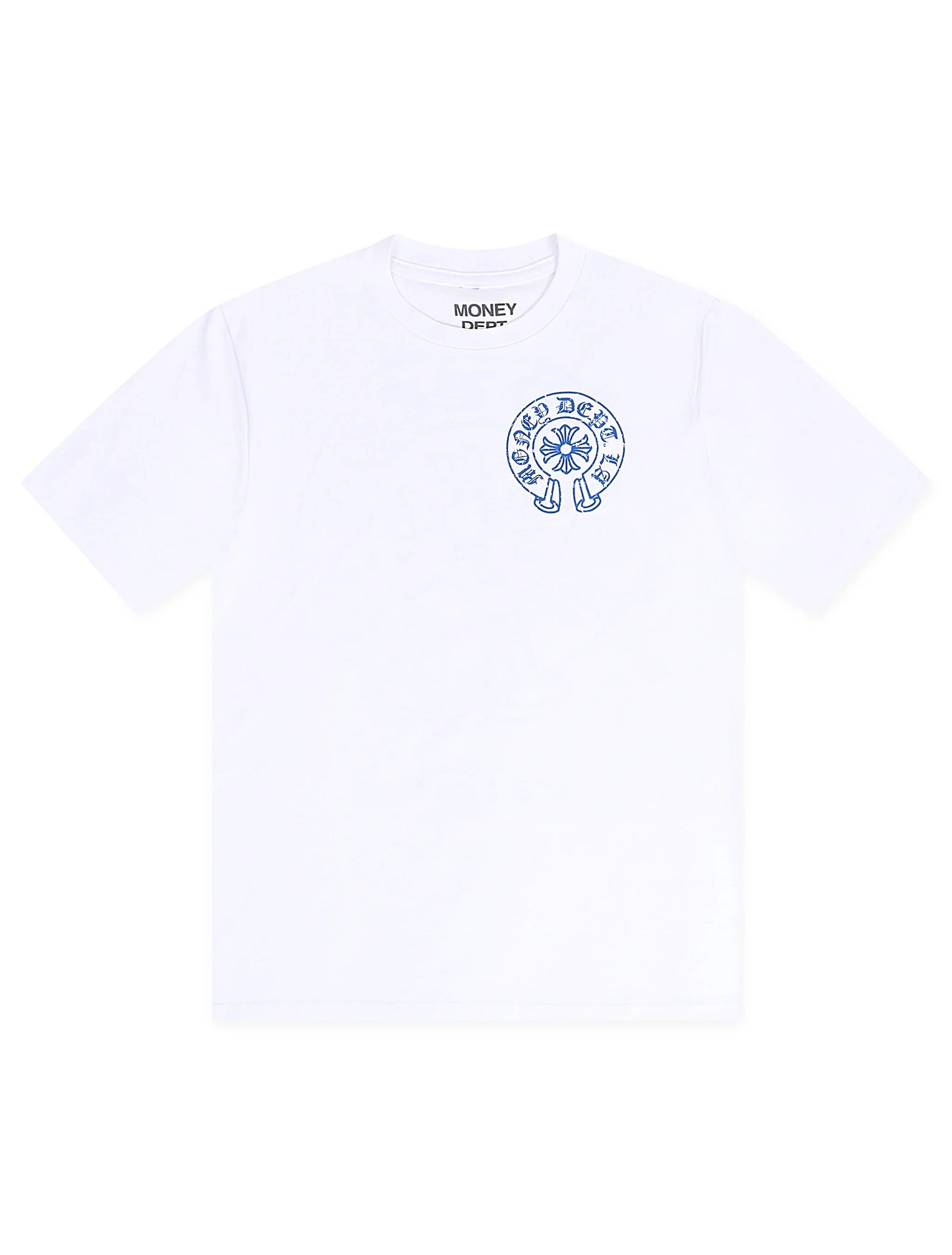 Money Dept. Vintage Old English Tee - White/Blue