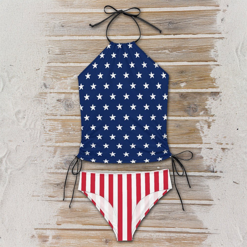 American Tankini Swimsuit | Starfish and stripes