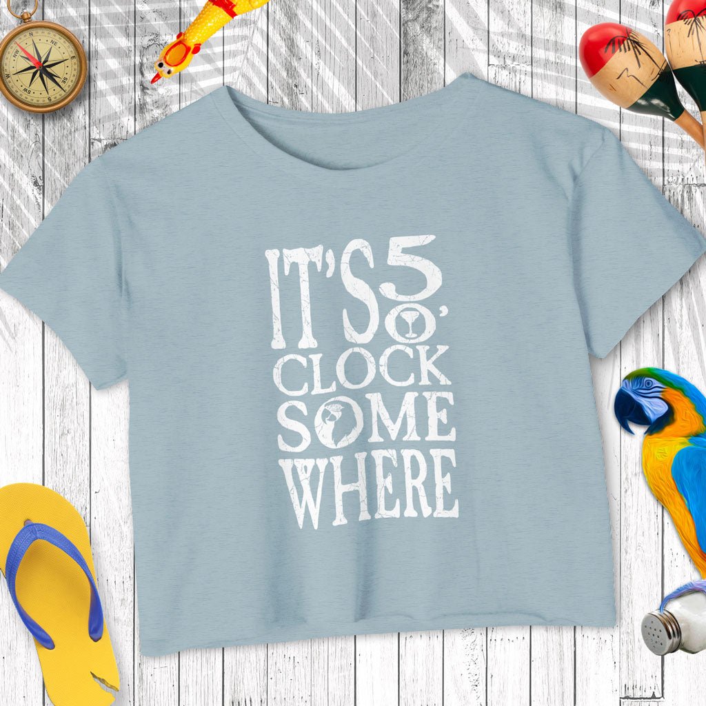 "It's 5 O'Clock Somewhere" Parrot Head Crop Top