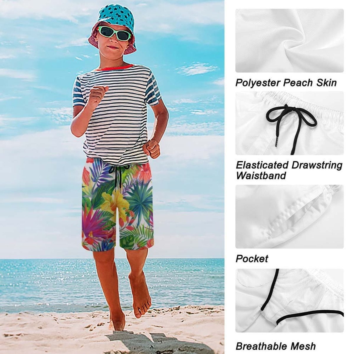 Kids Hawaiian Tropical Board Shorts