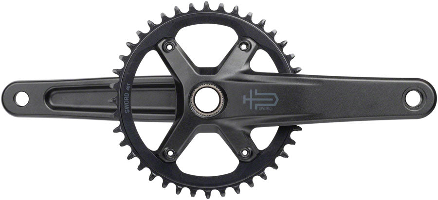 microSHIFT Sword 1x Crankset - 172.5mm 10-Speed 40t 110 Asym BCD 24mm Spindle BLK