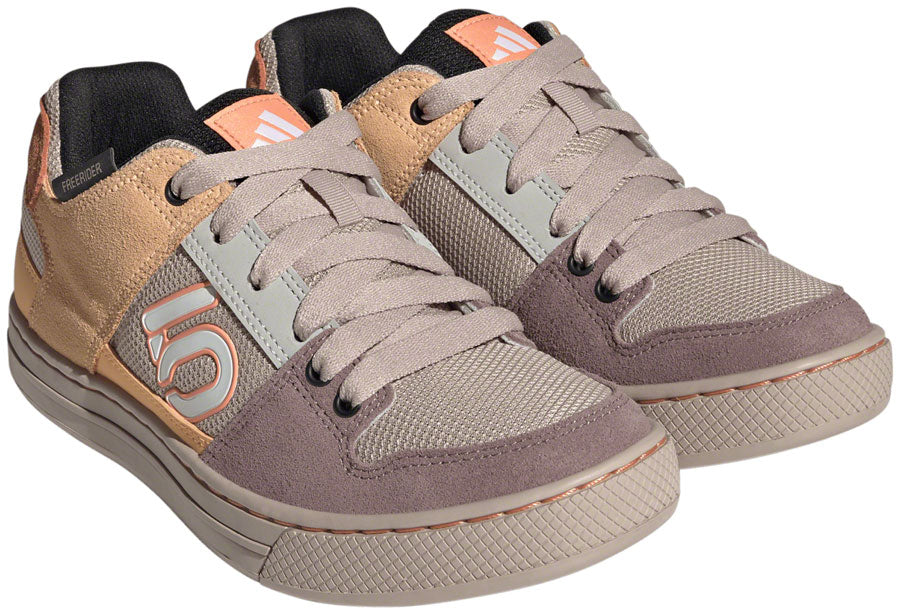 Five Ten Freerider Flat Shoes - Women's Wonder Taupe/Ftwr White/Acid Orange 9
