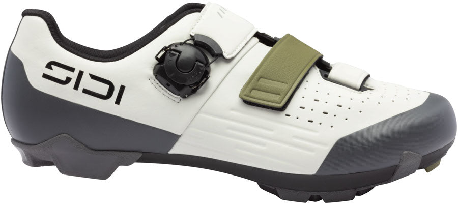 SIDI Silvis XC Clipless Shoes - Mens Ice White/Olive Green 44