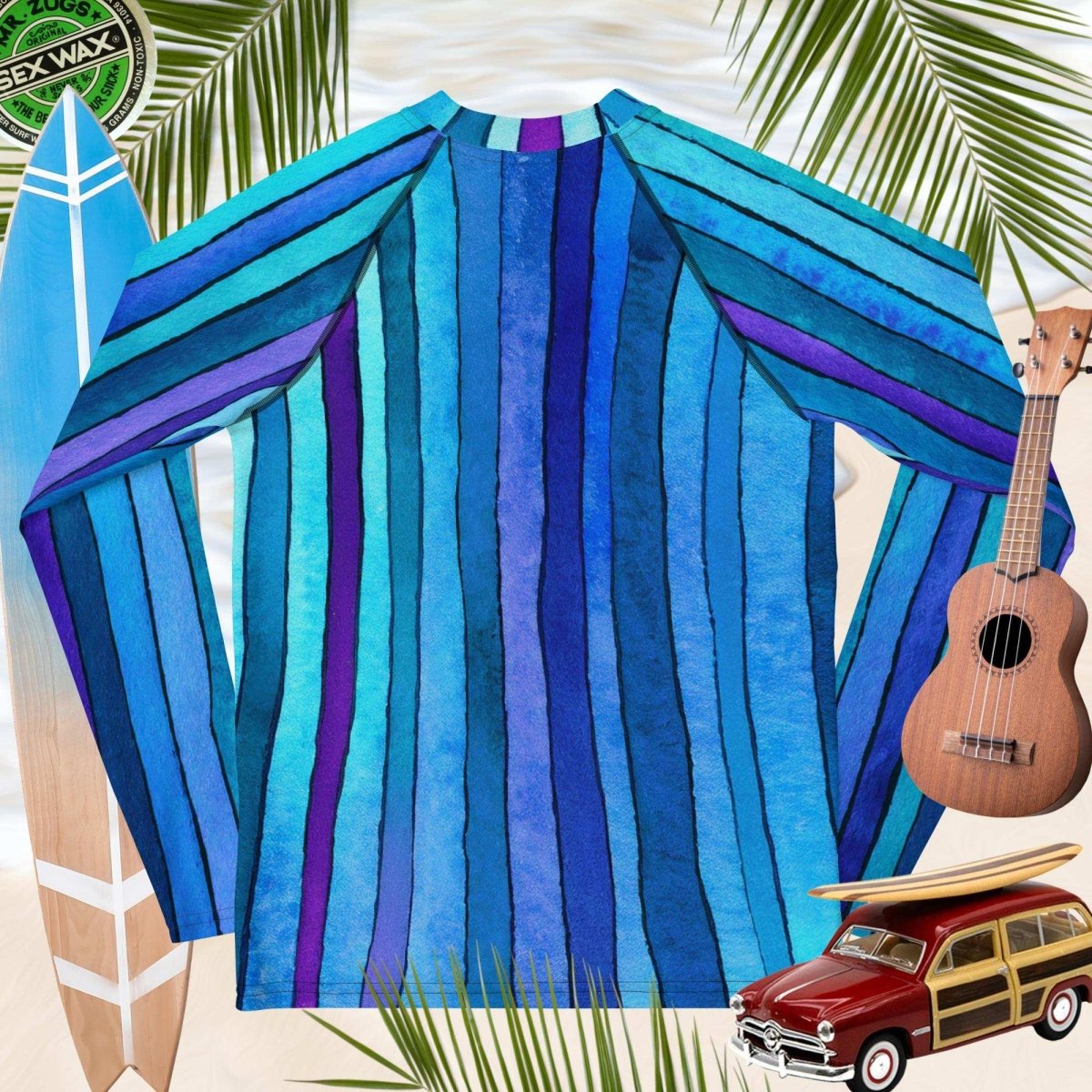 Retro Beach Rashie | UV Protection for Teens Youths 🤙