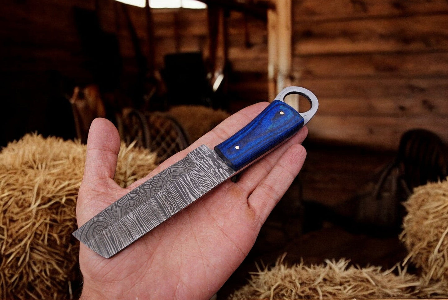 Custom Handmade Bull Cutter Knife – 8.5" File Steel Blade