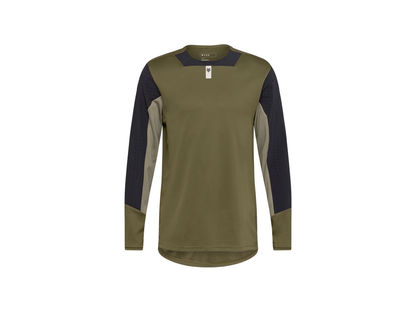 Fox Racing 25 Defend Long Sleeve Large Olive Green Jersey
