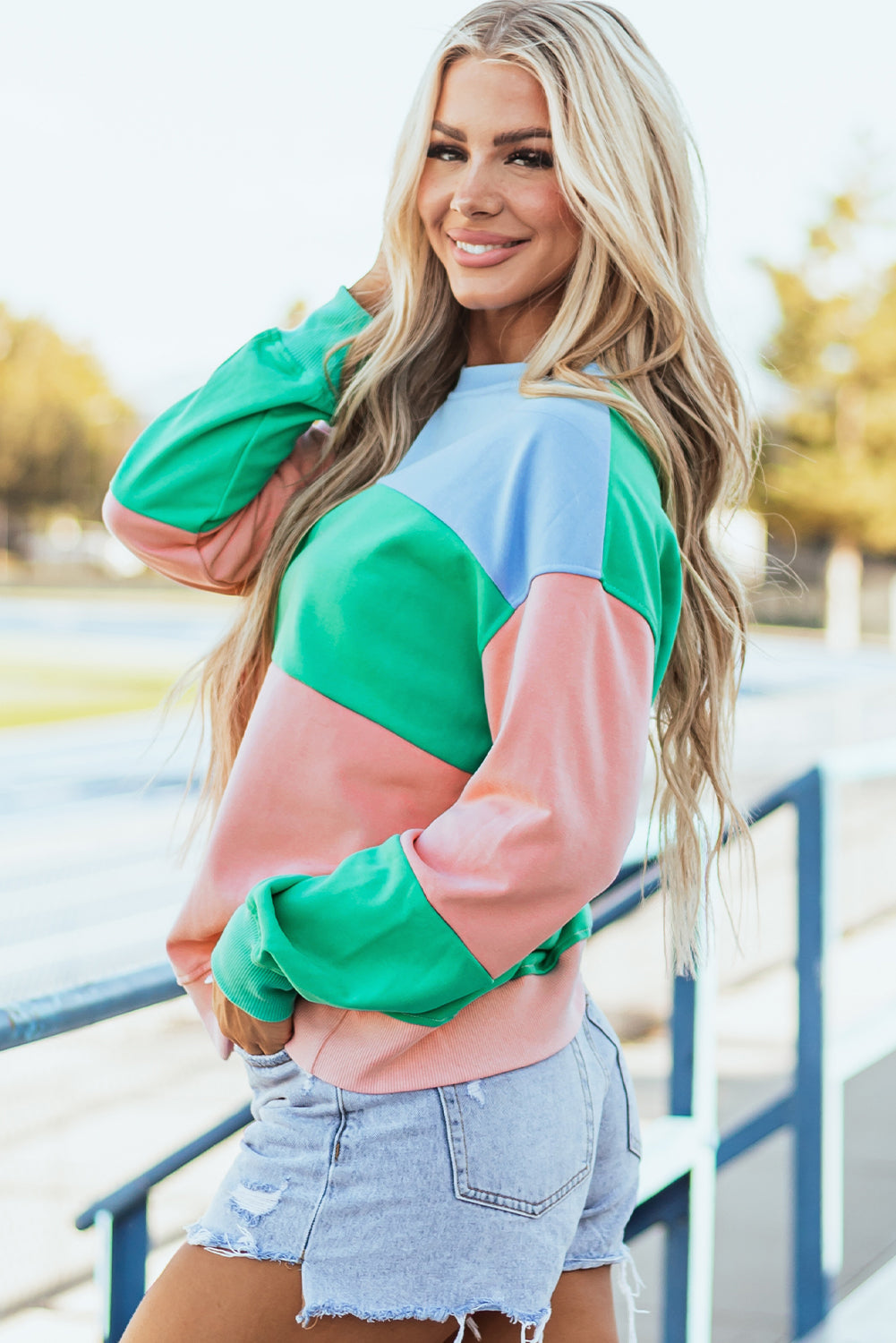 Samantha Patchwork Sweatshirt