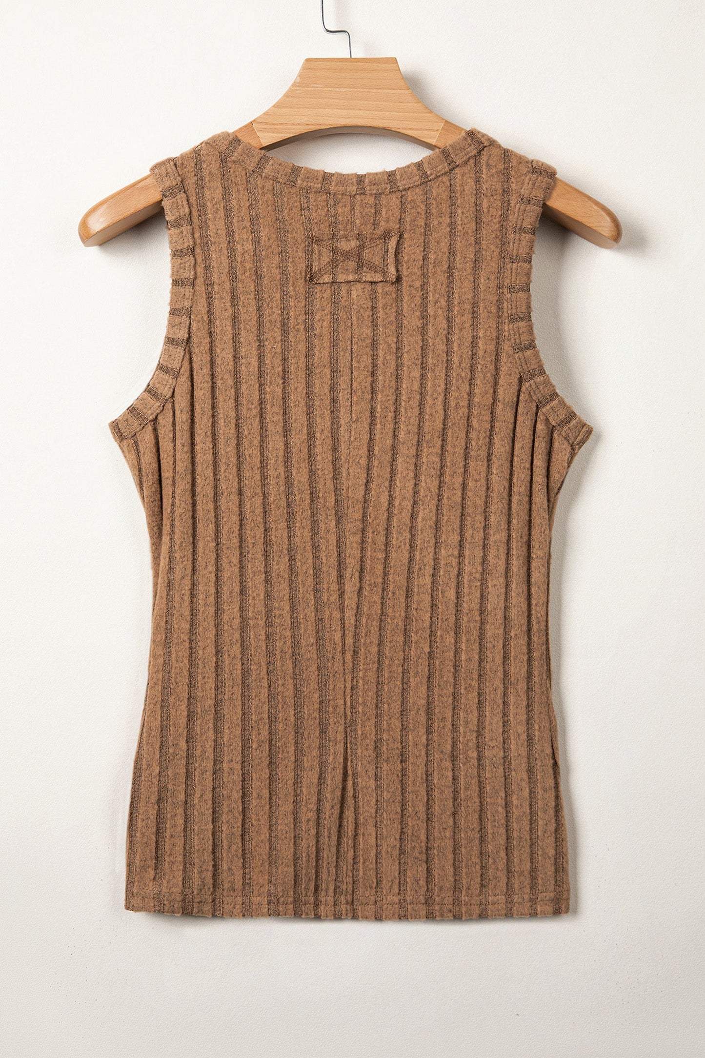 Solid Mineral Wash Ribbed Tank Top