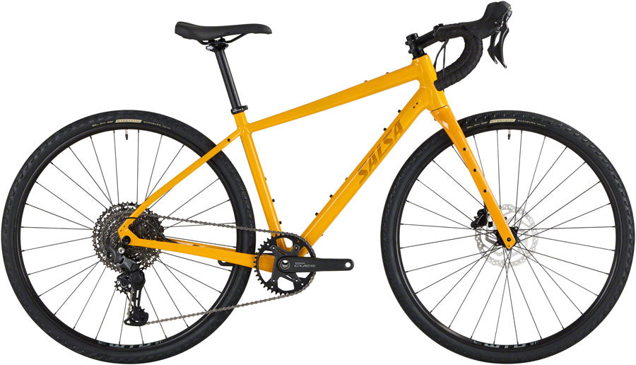 Salsa Journeyer Drop Bar Cues 1x11 Bike - 700c Aluminum Mustard 49cm