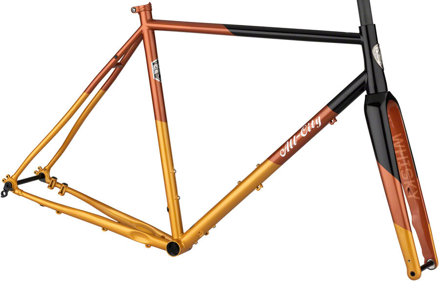 All-City Cosmic Stallion Frameset - 650b/700c Steel Black/Brick/Bronze 61cm