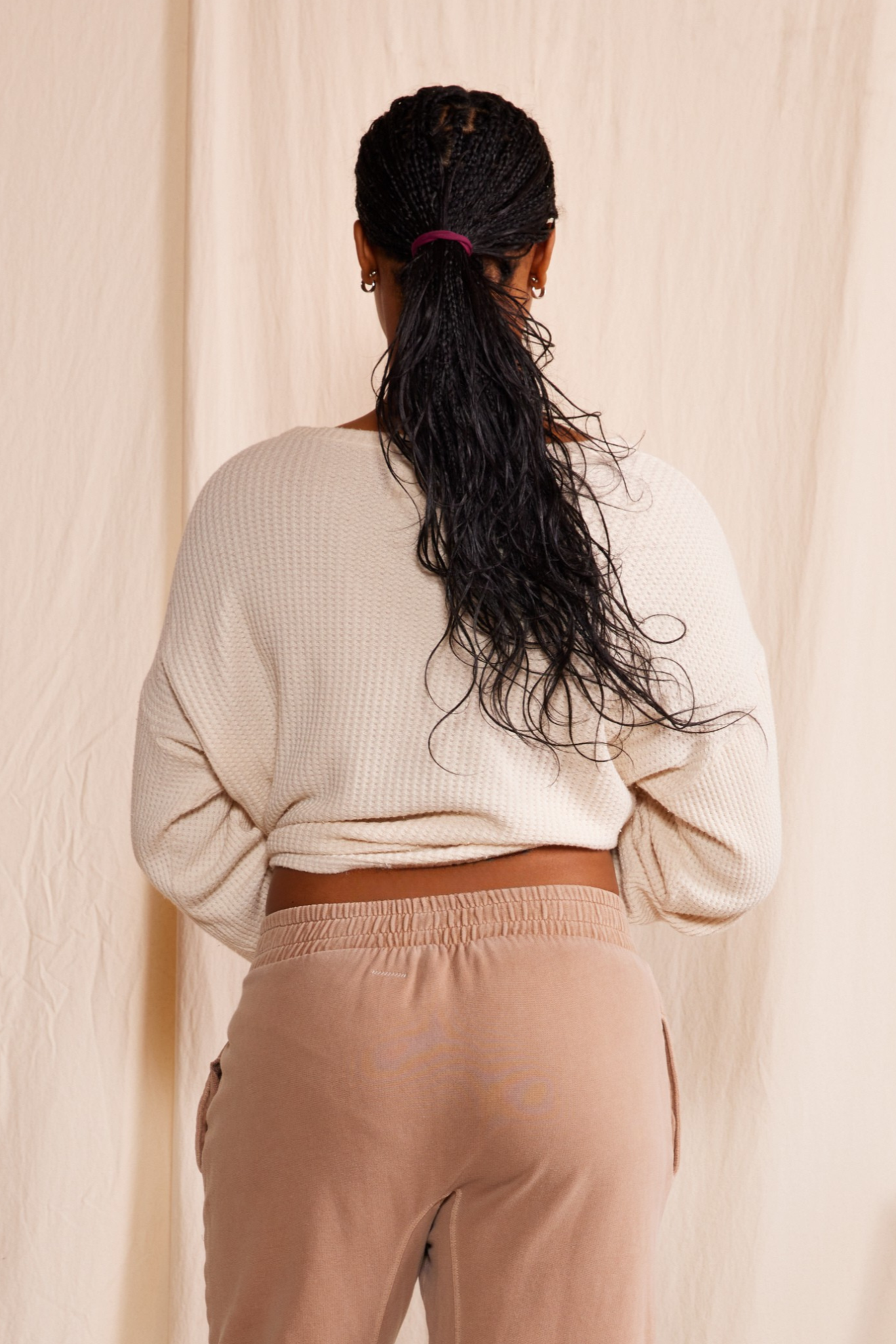 Henley Waffle Top