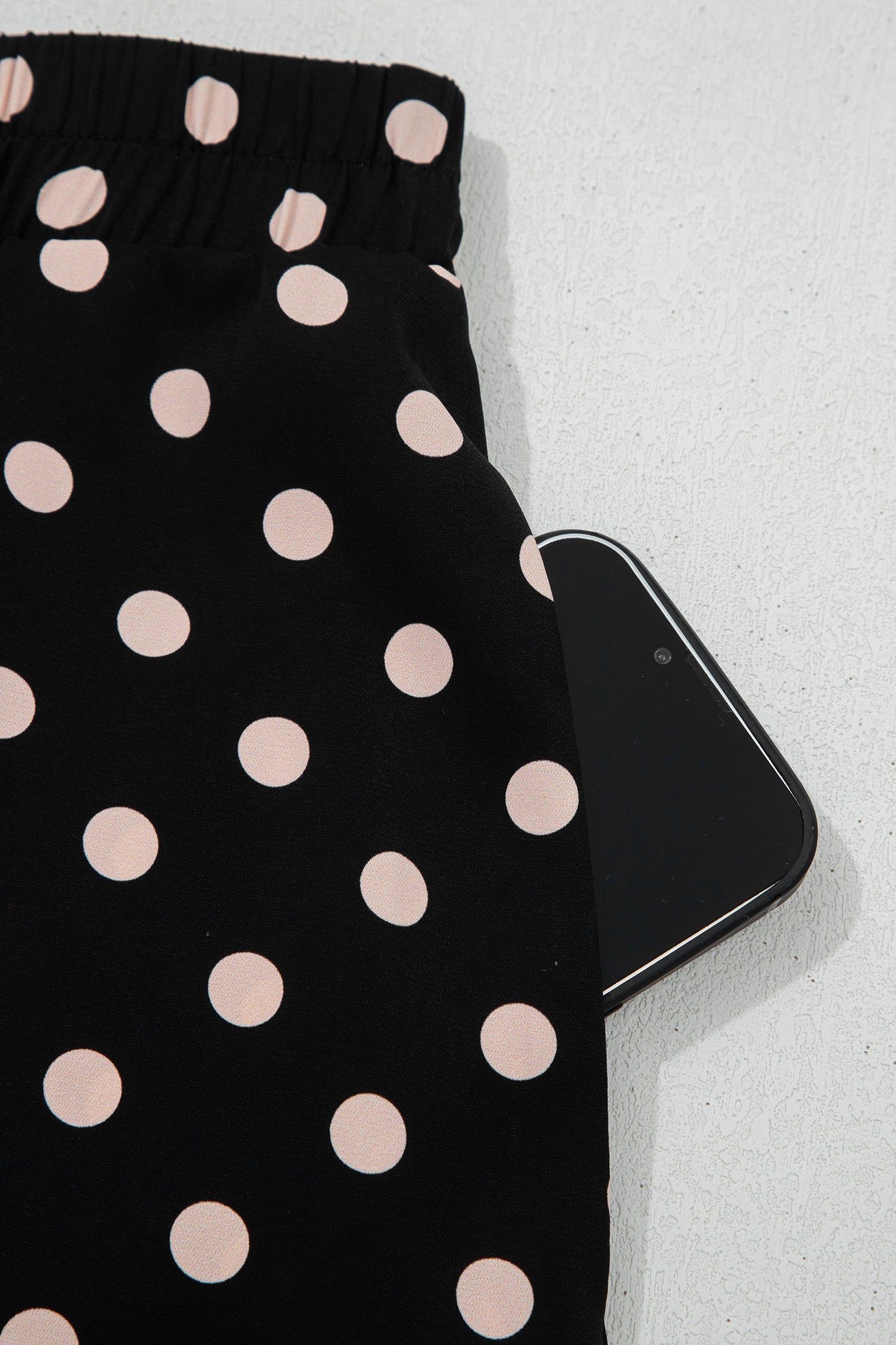 Polka Dot Sheer Lace Patchwork Asymmetric Skirt