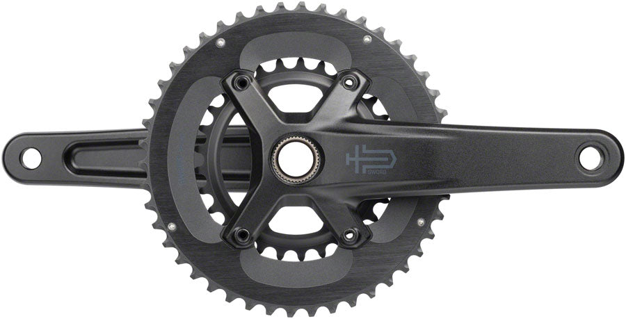 microSHIFT Sword 2x Crankset - 172.5mm 10-Speed 46/29t 110 Asym BCD  24mm Spindle BLK