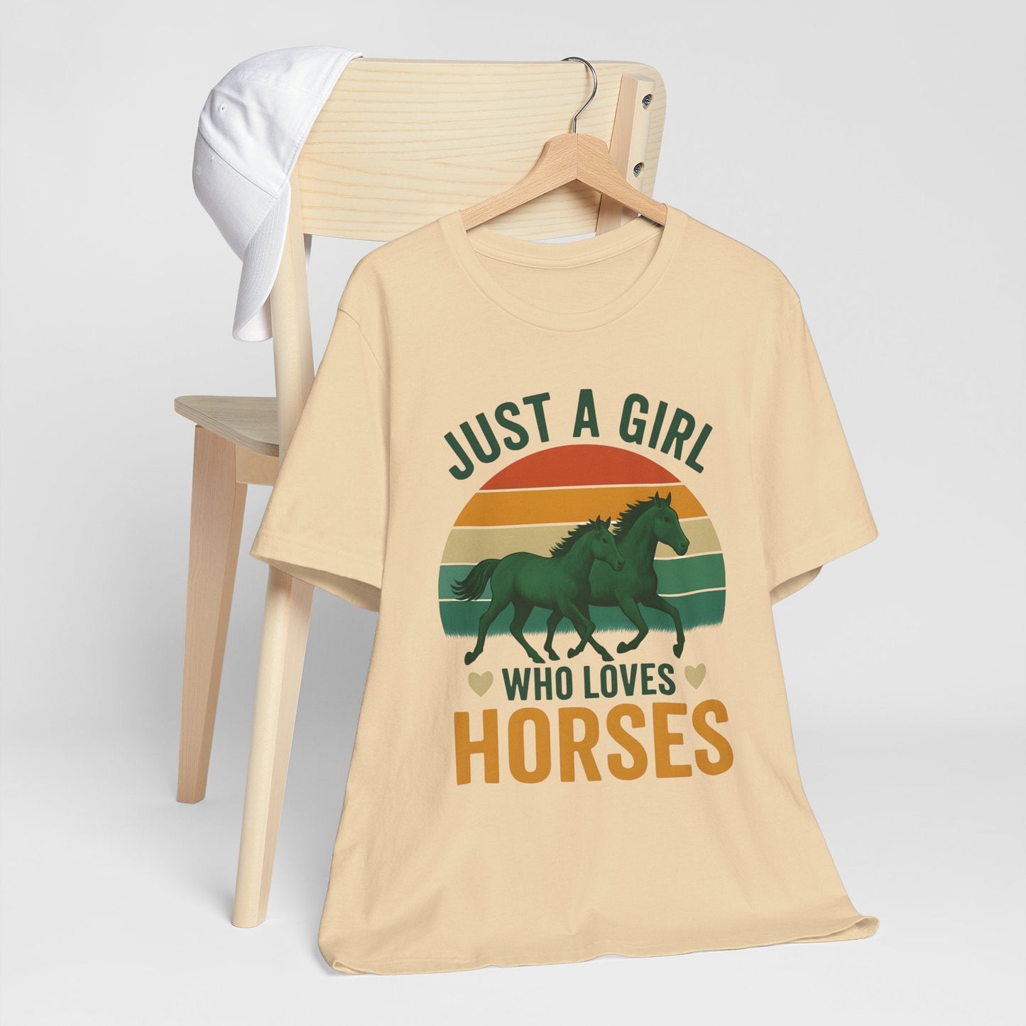 Just a Girl Who Loves Horses Tee | Horse Lover Shirt, Equestrian Gift, Casual Summer Tee, Birthday Present, Gift for Horse Girls