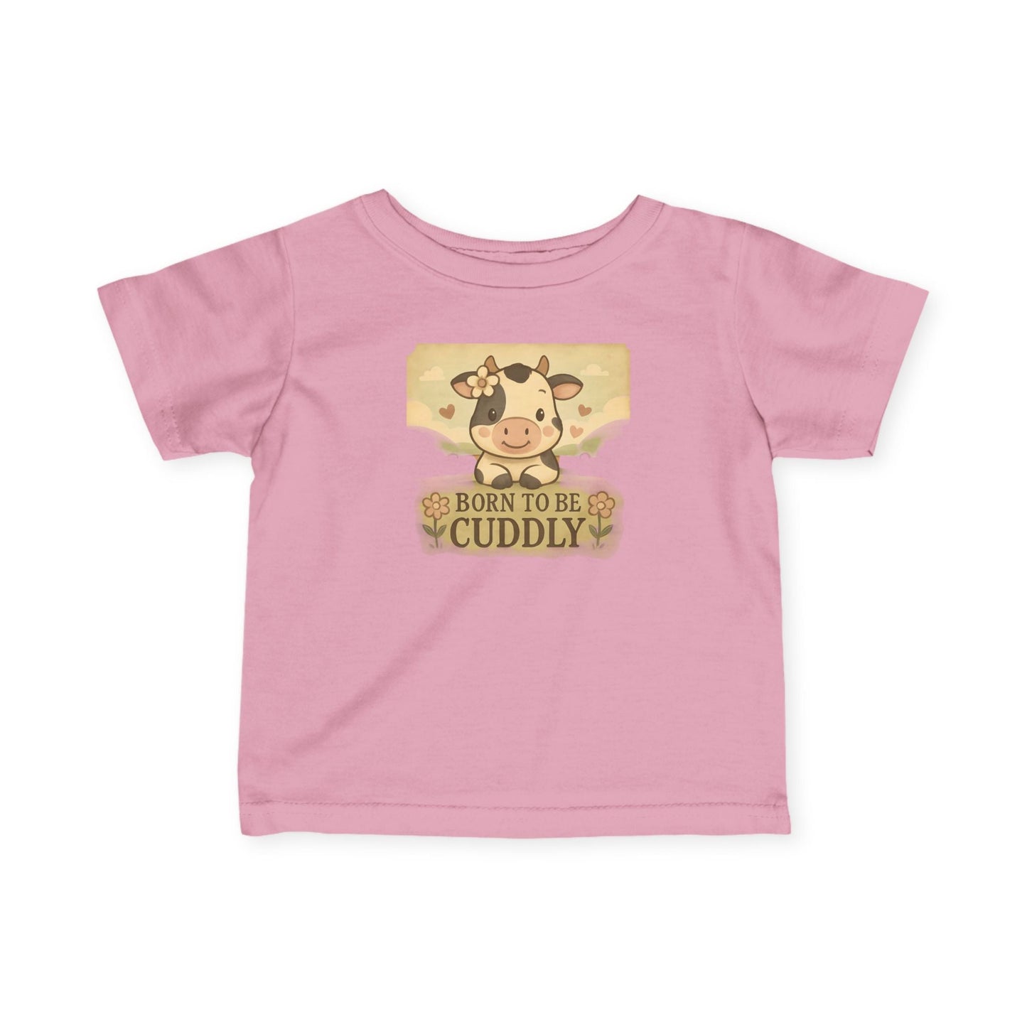 Cuddly Cow Infant Tee - Cute Baby Shirt for Newborns, Fun Gift for Baby Showers, First Birthday Outfit, Farm Animal Lover Gift