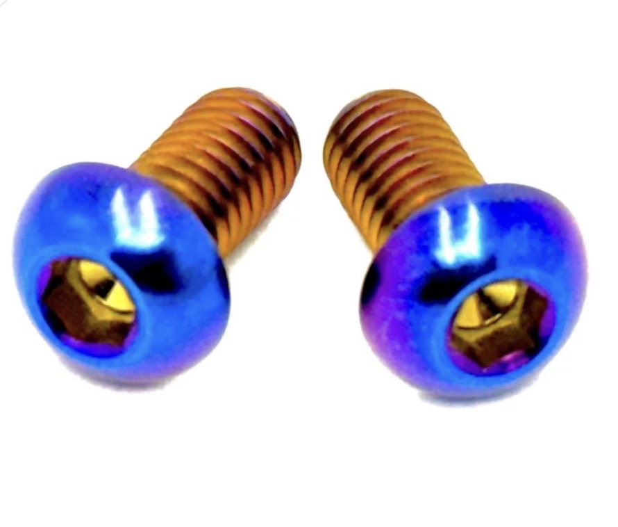 Titanium Motor Shaft Cover Bolts (Set of Two) Surron, Talaria, Segway, 79 Bike