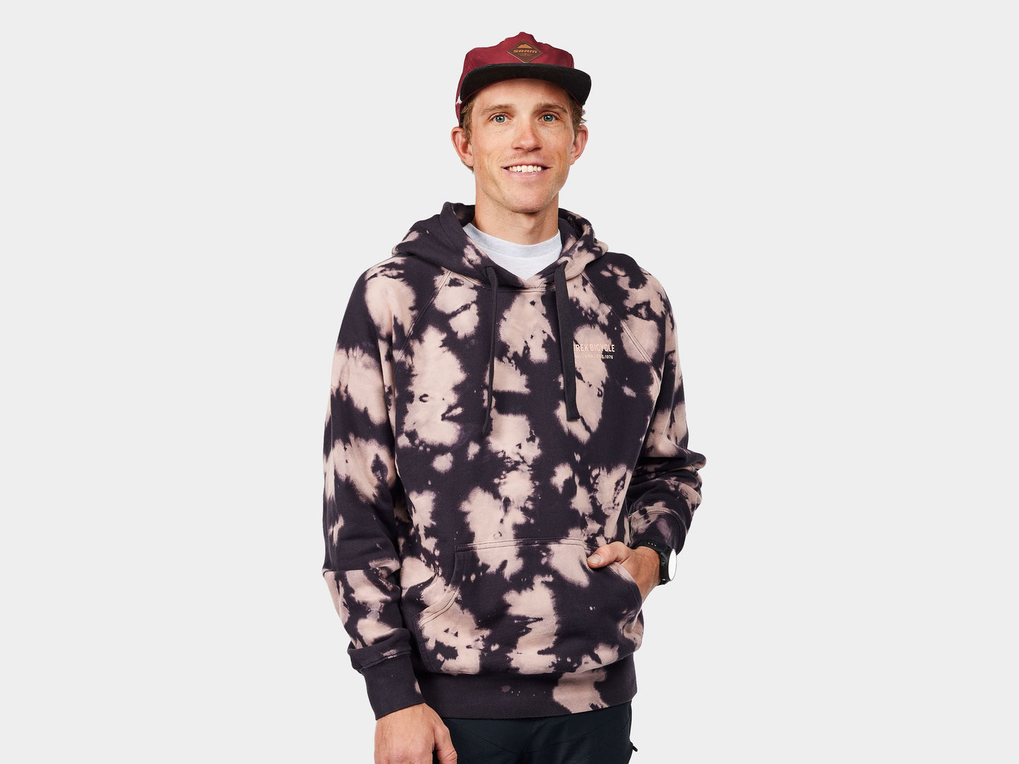 Trek Acidic Vibe Hoodie Large Acid Washed Shirt