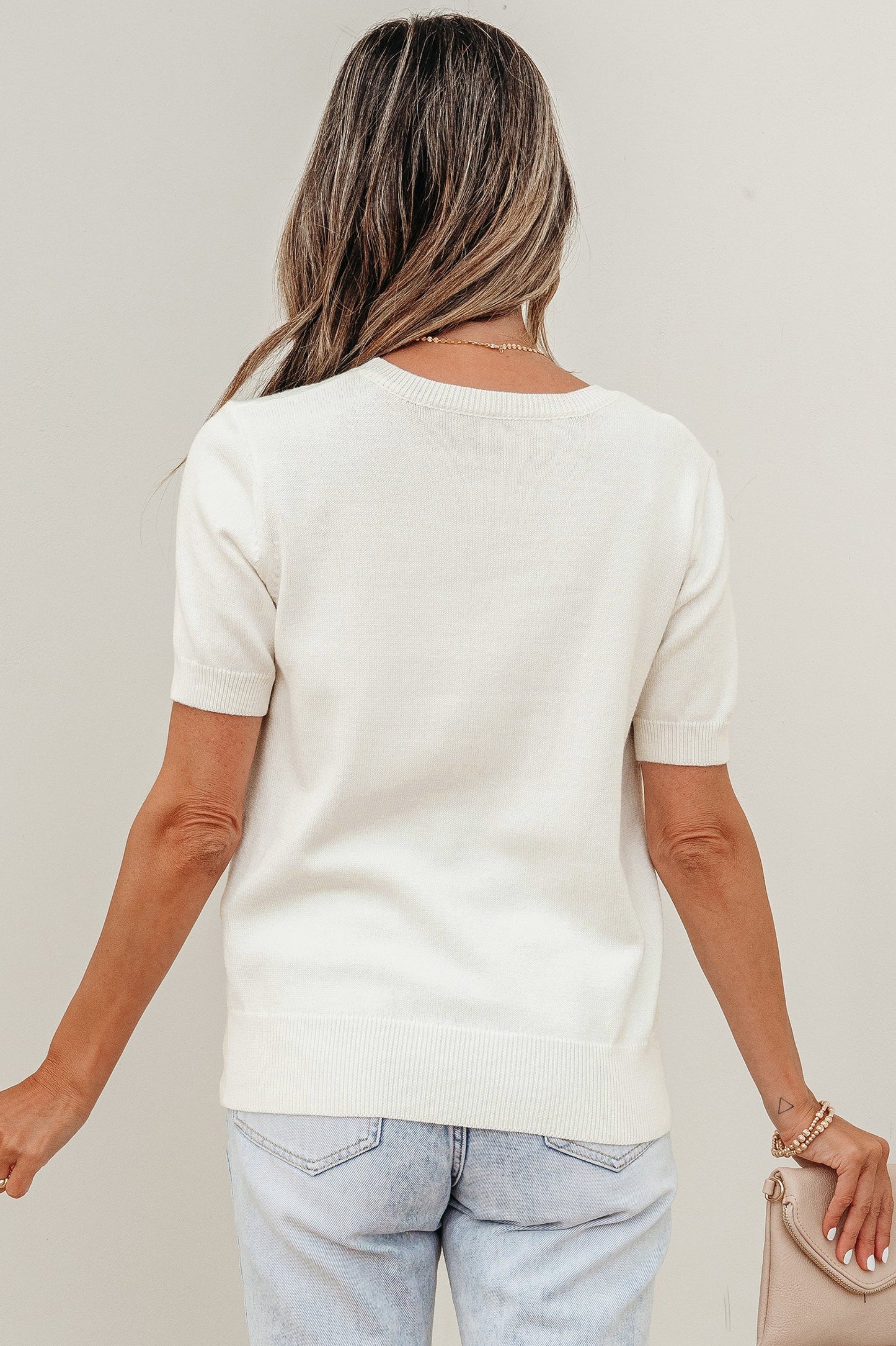 Western Horse Head Short Sleeve Sweater