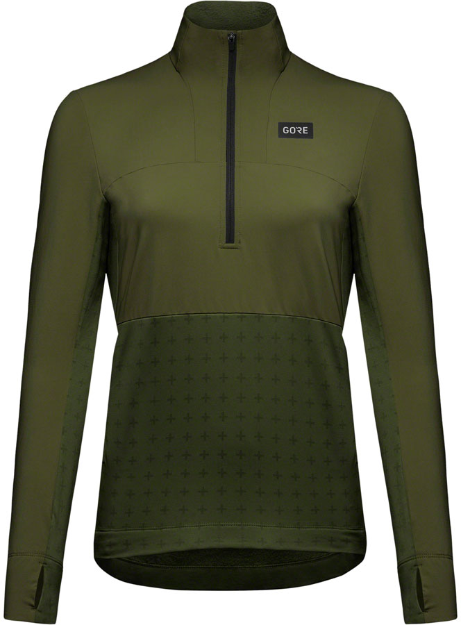 Gorewear Trail KPR Hybrid 1/2-Zip Jersey - Utility Green Women's Small