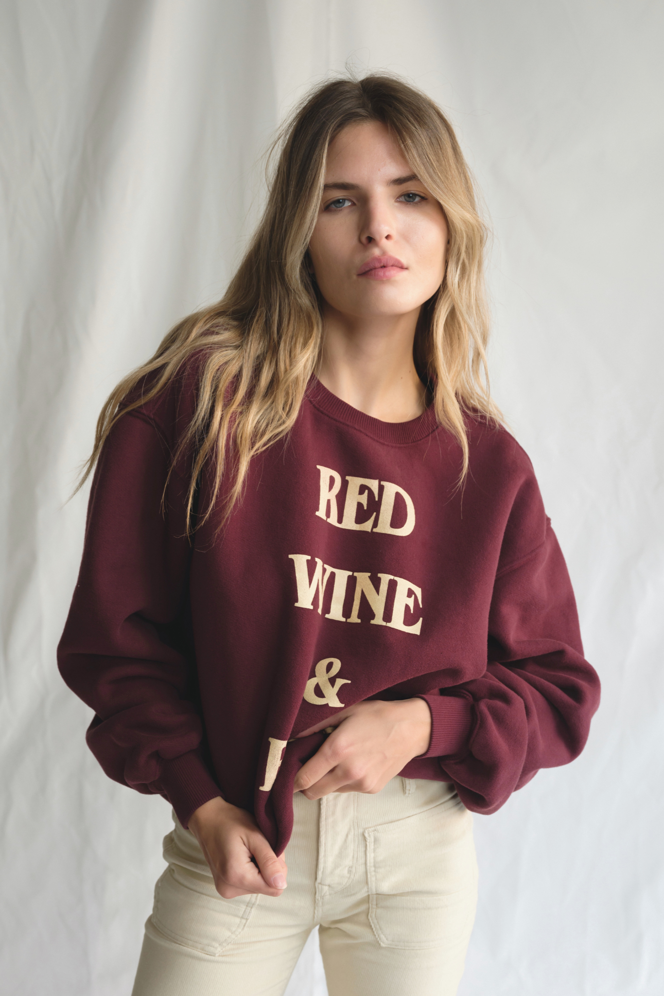 Red Wine & Blue Crewneck Pullover