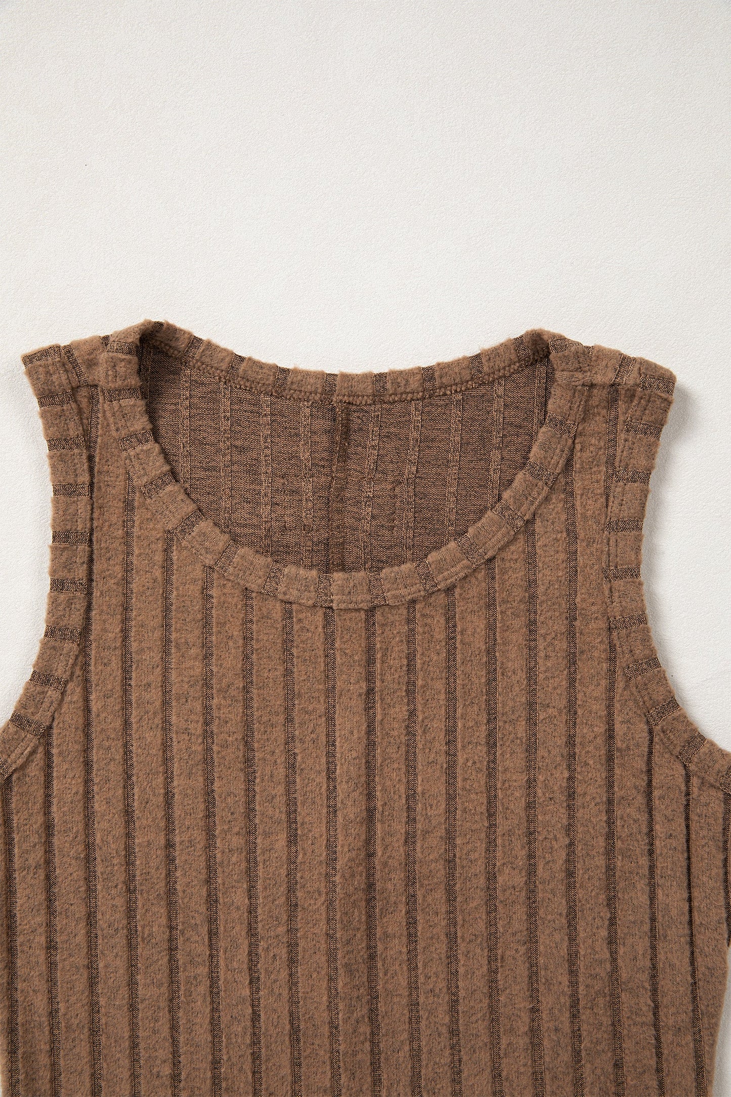 Solid Mineral Wash Ribbed Tank Top