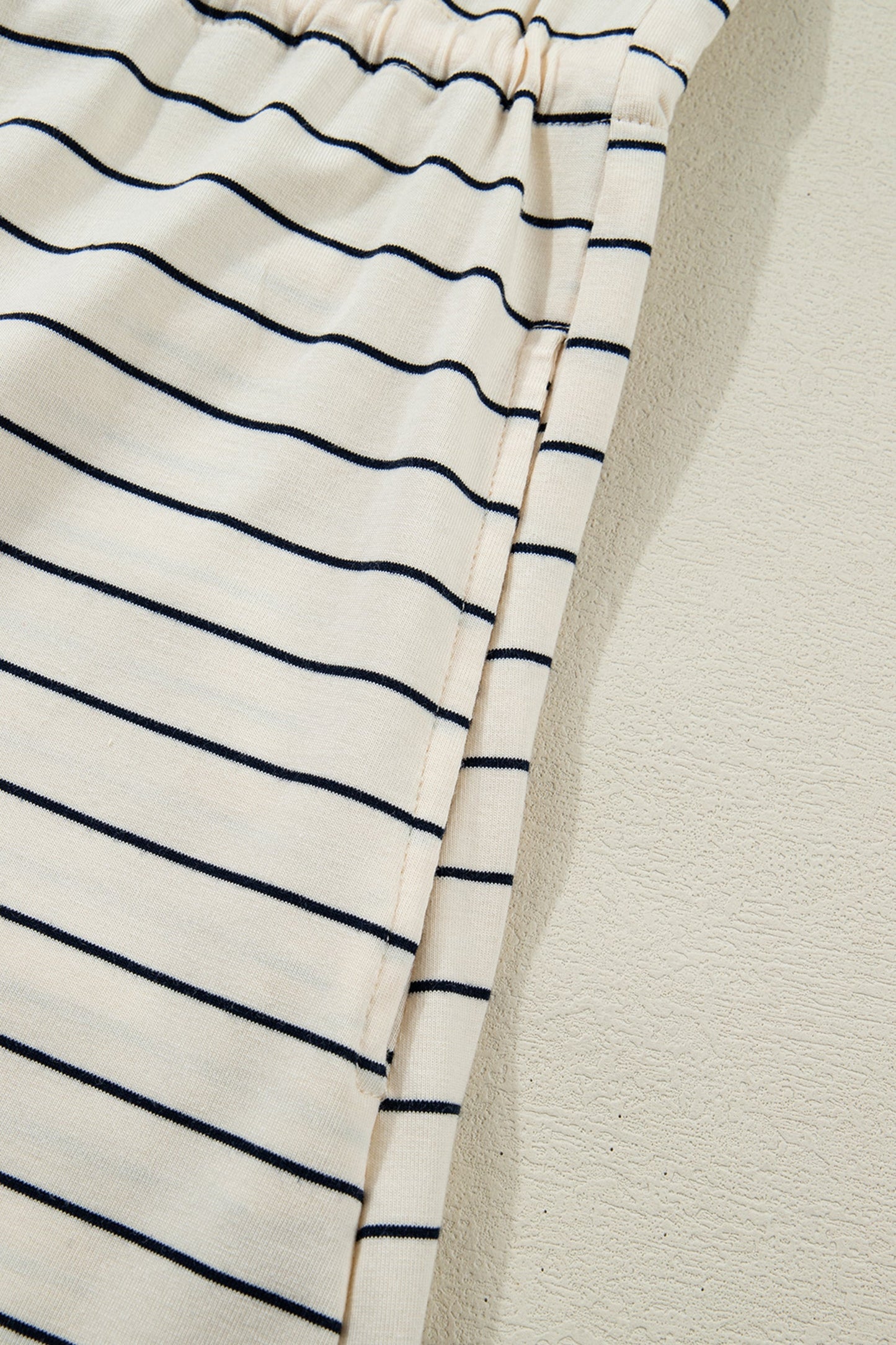 Stripe Drawstring Tunic Tank Mini Dress w/ Pockets
