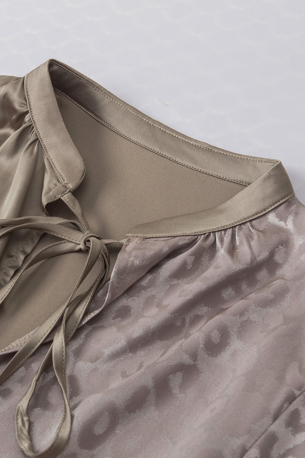 Madison Half Jacquard Satin Blouse