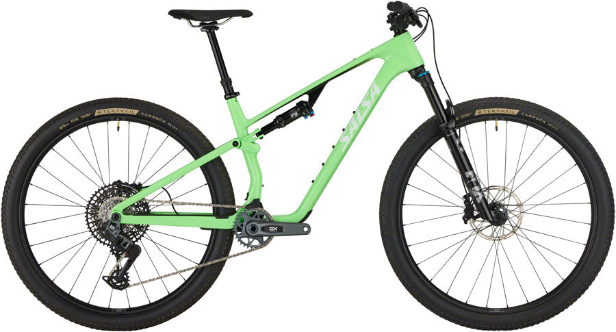 Salsa Spearfish C Deluxe GX AXS Transmission Bike - 29" Carbon Citrus Green Large