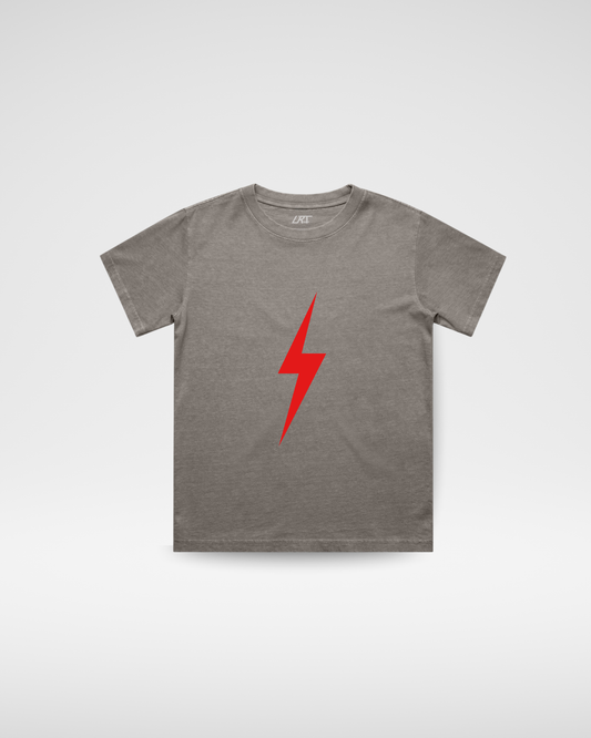 CRIMSON BOLT TEE - FADED GRAY