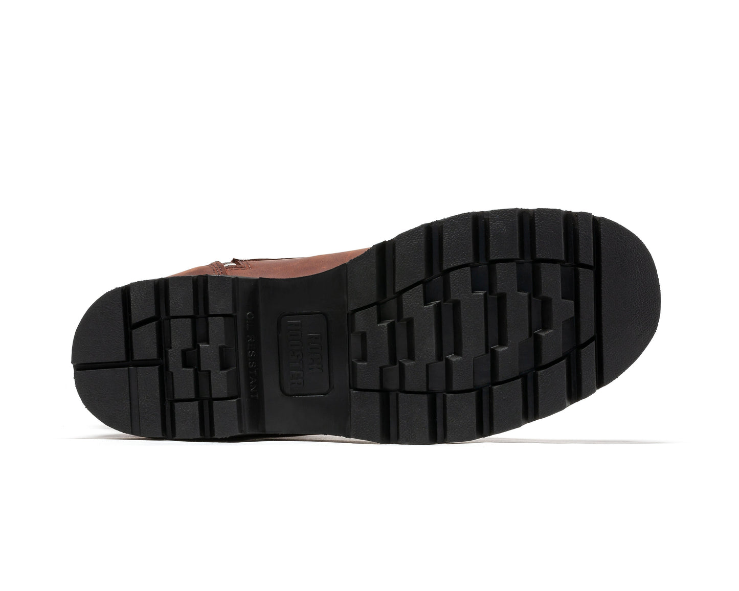 ROCKROOSTER Mantua Men's 8 inch Zip-sided Soft Toe Lug Sole Work Boots SAP130