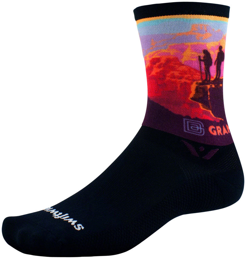 Swiftwick Vision Impression National Park Crew Socks - 6" Canyon Lookout Small