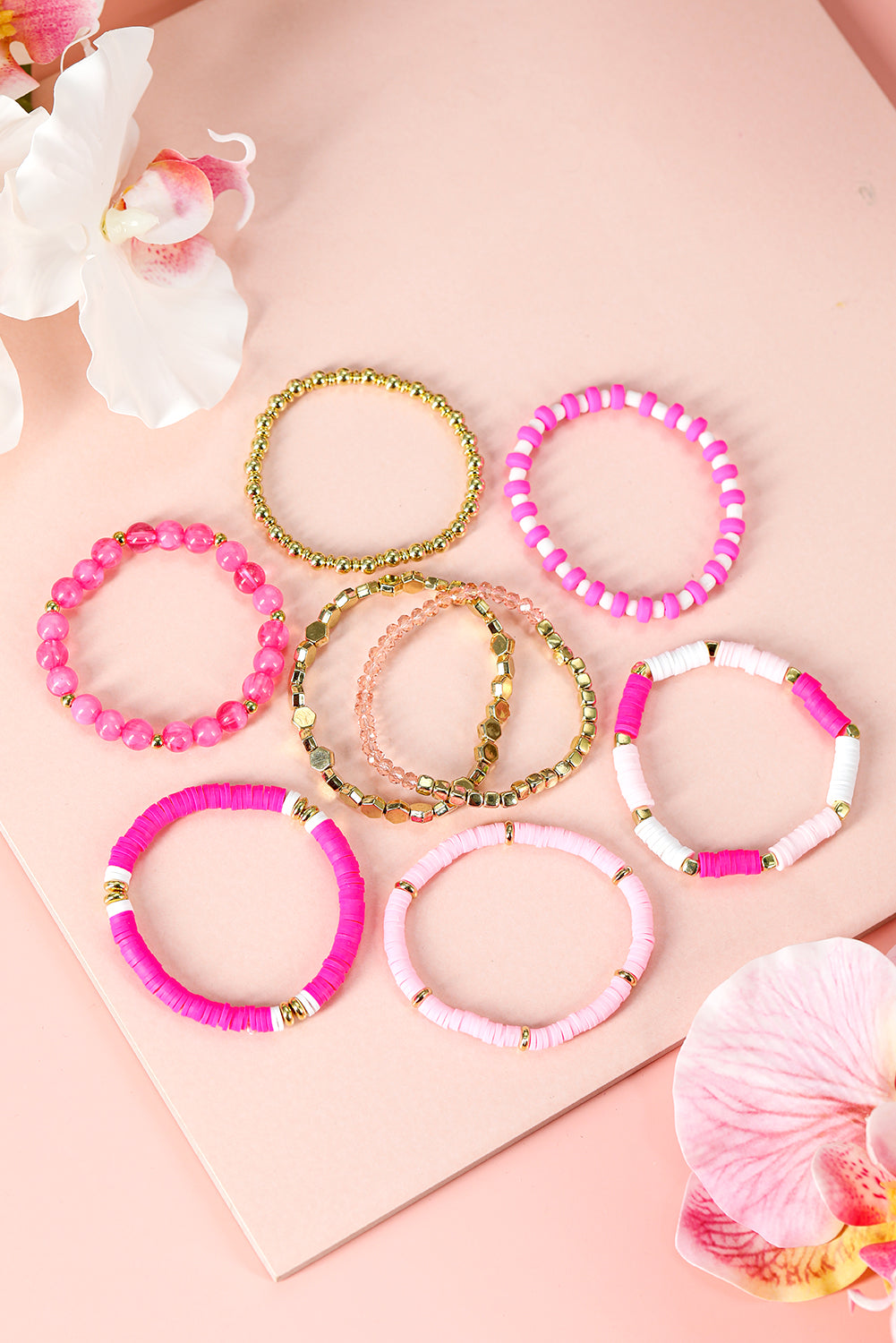 Dallas Beaded Elastic Bracelet Set