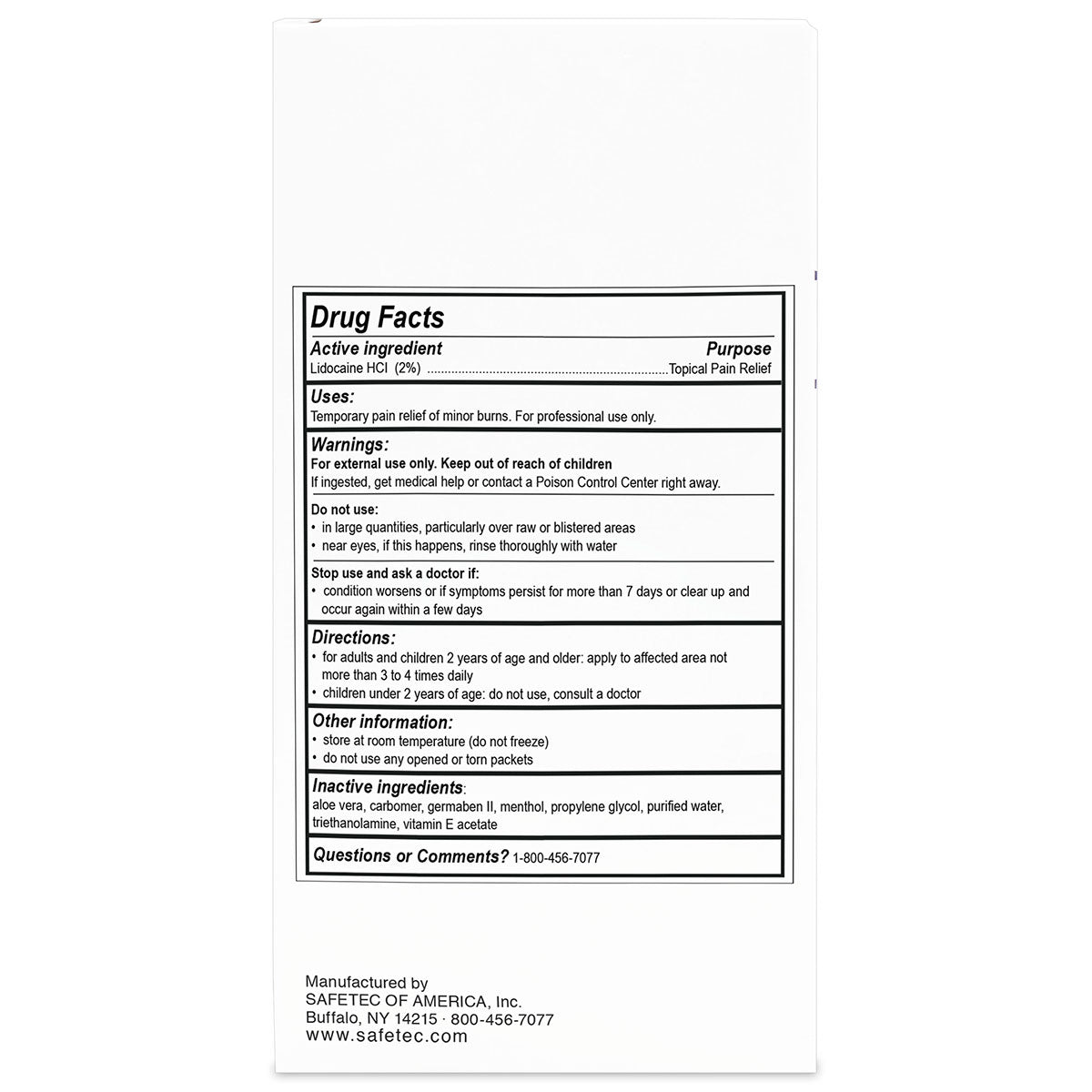 Burn Gel, .9gm Pouch, 144 per box