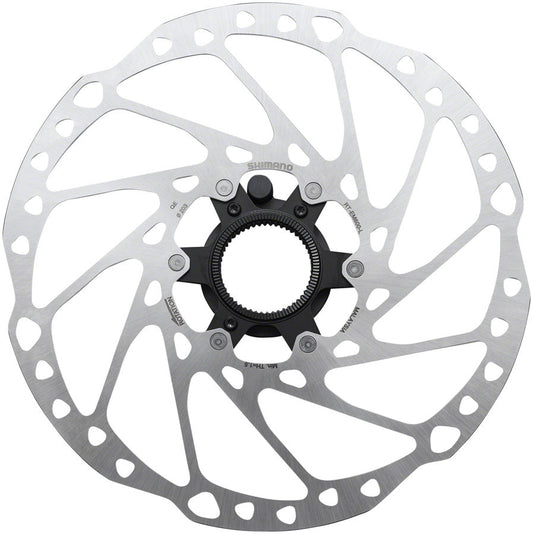 Shimano STEPS RT-EM600-M Disc Brake Rotor Integrated Speed Sensor Magnet - 203mm Center Lock For eBike Silver