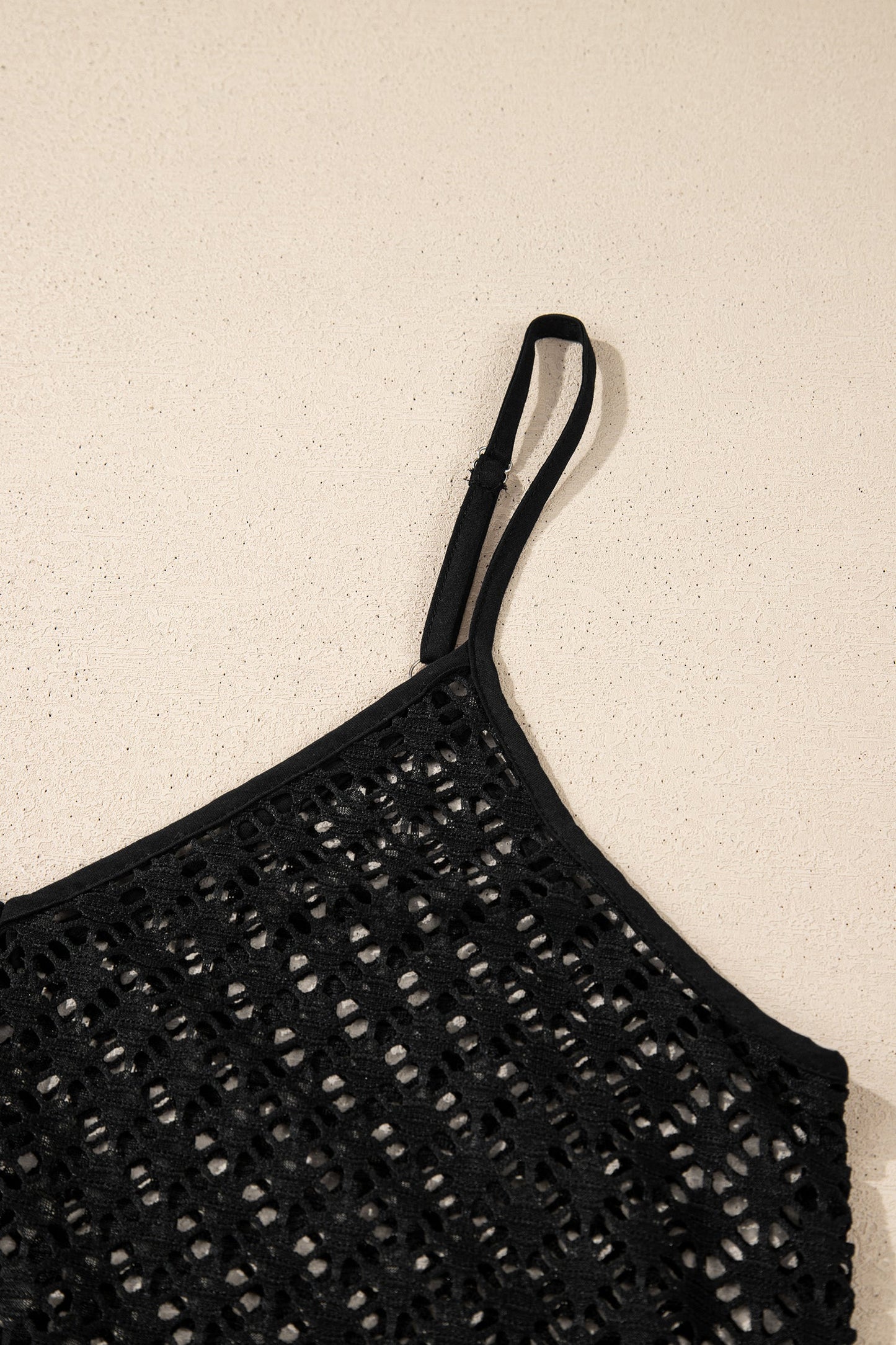 Crochet Patchwork Ruffle Hem Beach Cover-Up