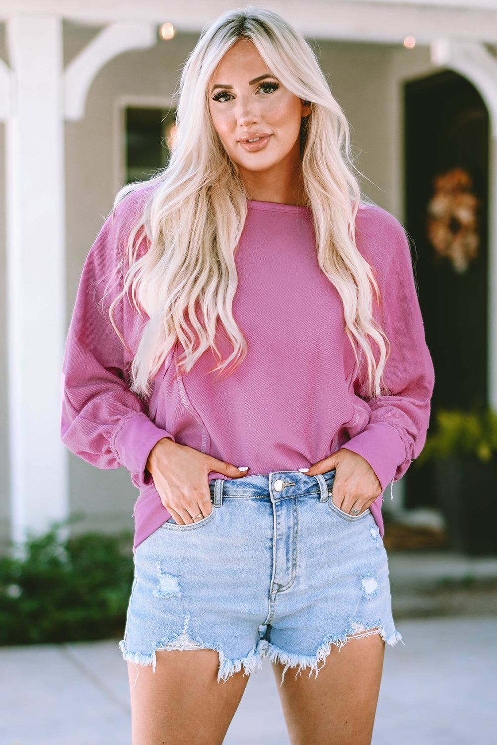 Chaya Exposed Seam Terry Pullover